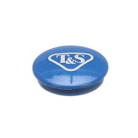 T&S Brass Snap-In Index Button, Medium-Blue, T&S Logo 018506-19NS